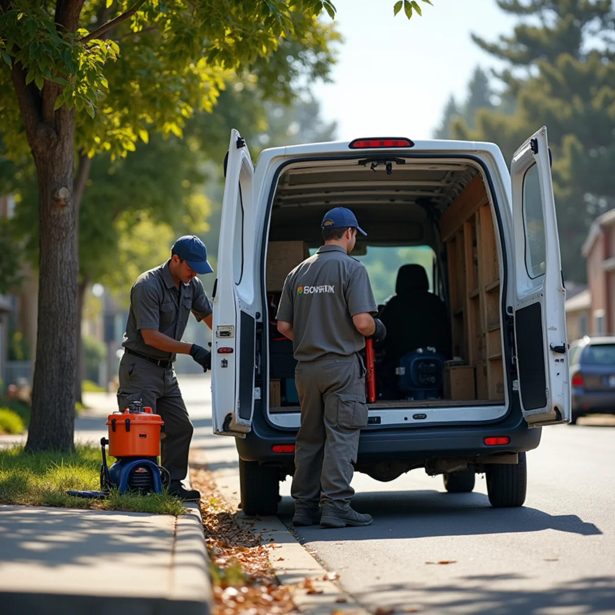 Water damage restoration crew responding to a home in Albany