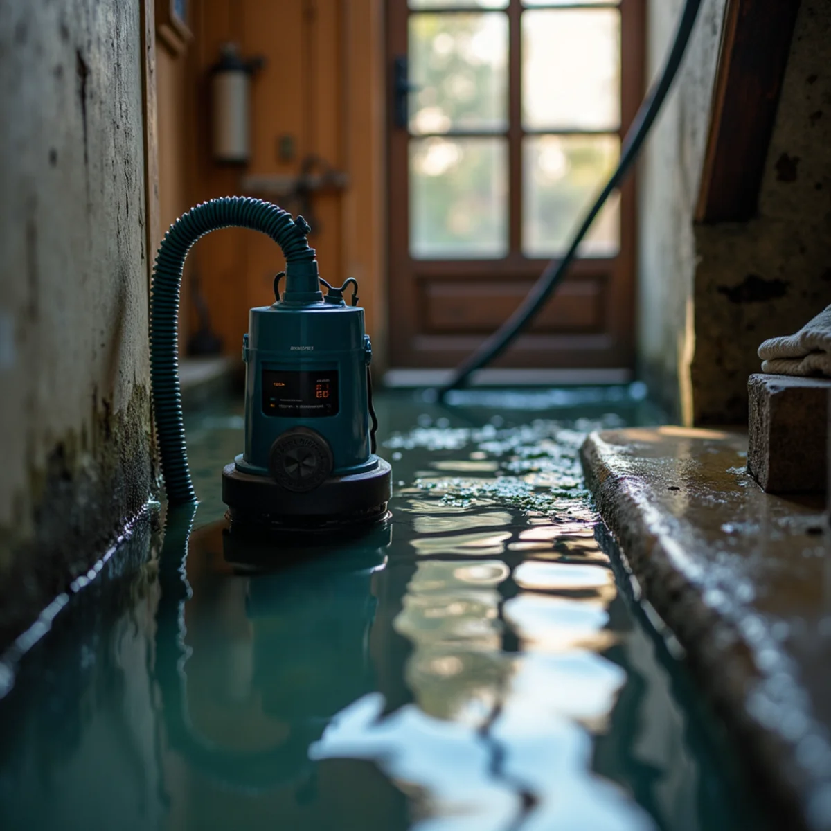 Basement Flooding Restoration in progress at an Oakland property — technicians at work