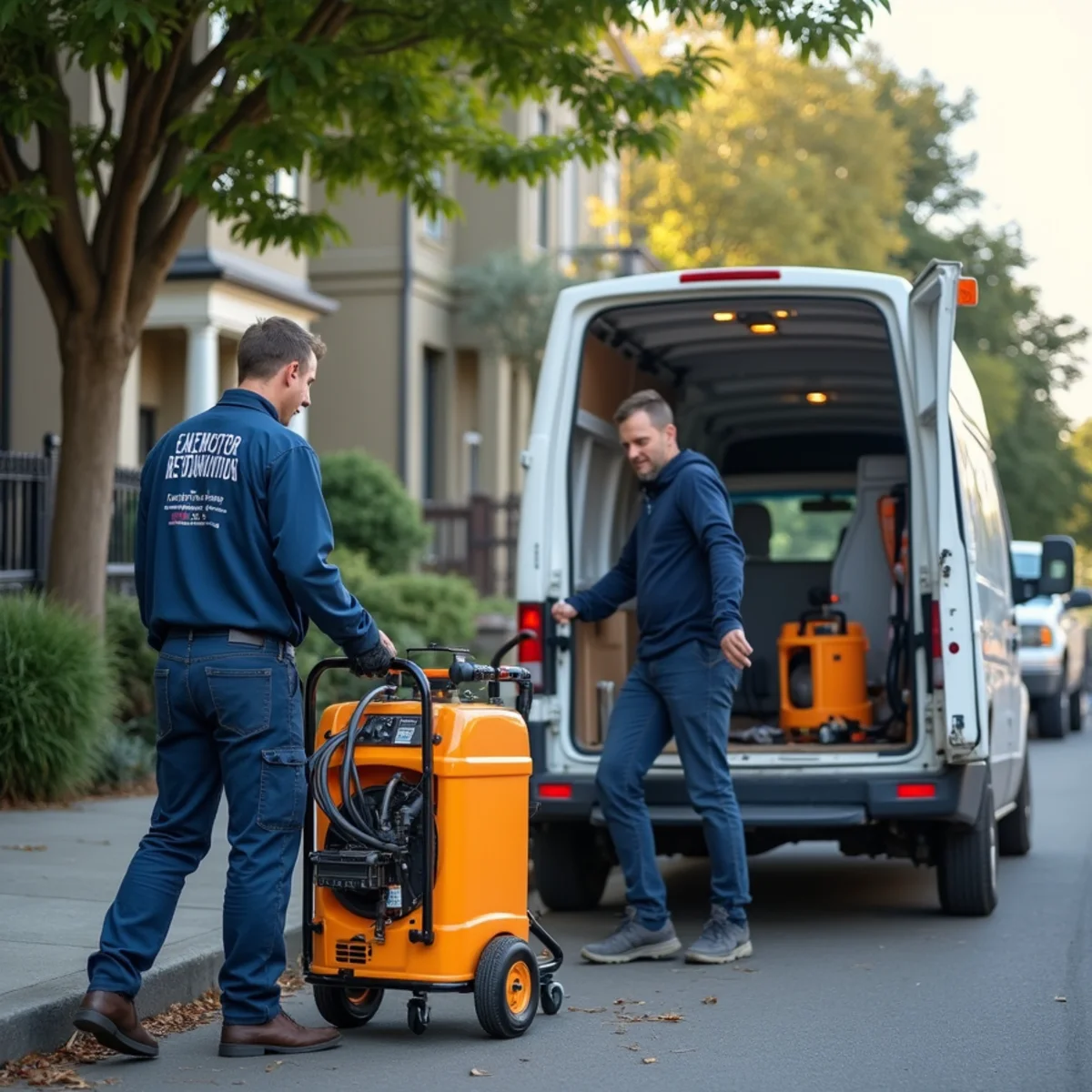 Water damage restoration crew responding to a home in Berkeley