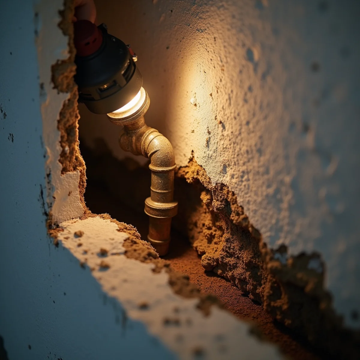 Burst Pipe Repair & Water Damage in progress at an Oakland property — technicians at work