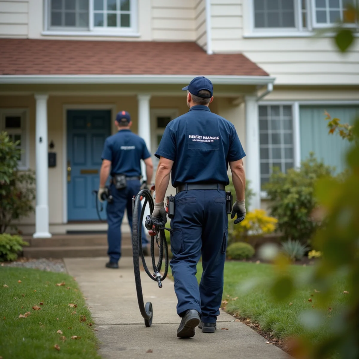 Water damage restoration technician working at a home in Daly City, CA