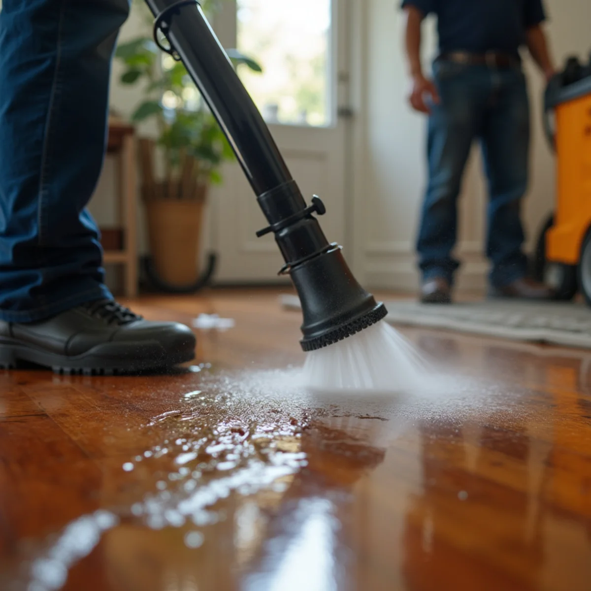 Emergency Water Extraction process — technicians using professional equipment at an Oakland property