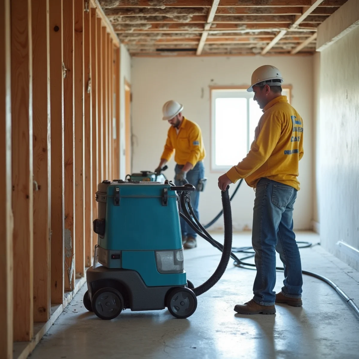 Mold Remediation process — technicians using professional equipment at an Oakland property
