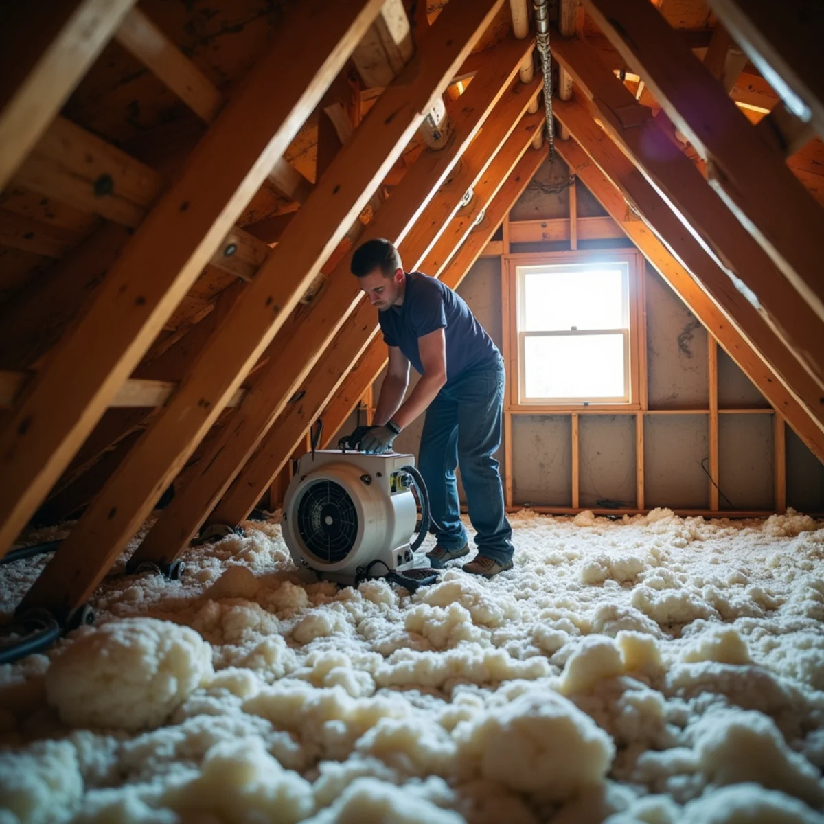 Roof Leak Water Damage process — technicians using professional equipment at an Oakland property