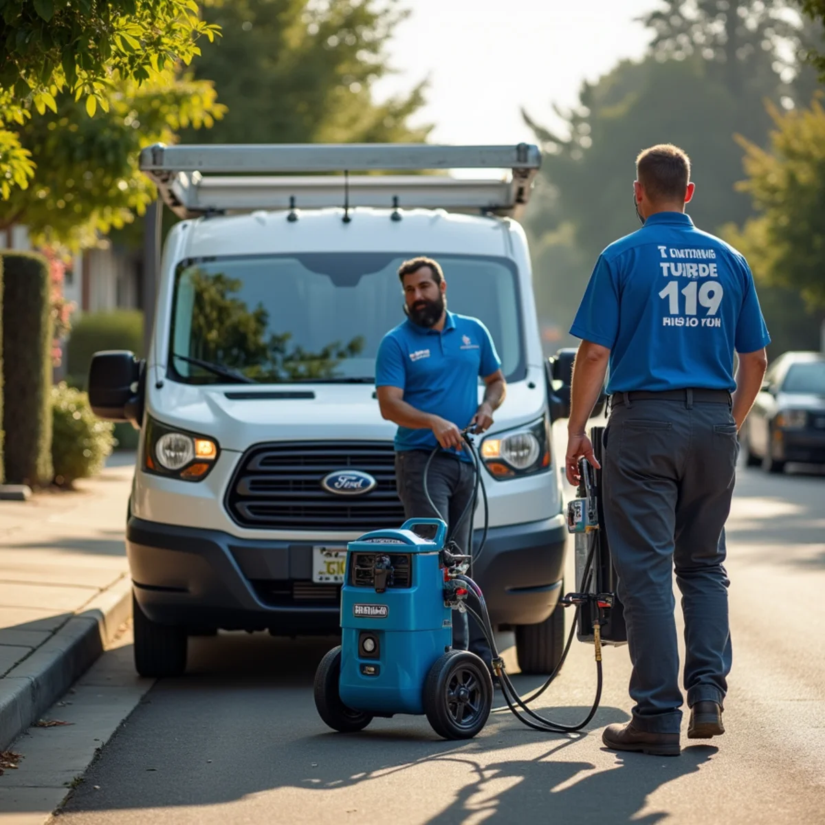 Water damage restoration crew responding to a home in San Pablo