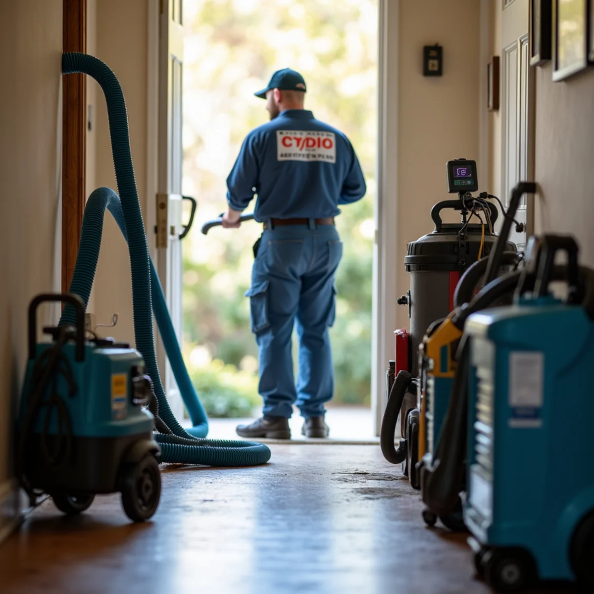 Water damage restoration technicians and equipment serving Oakland, CA