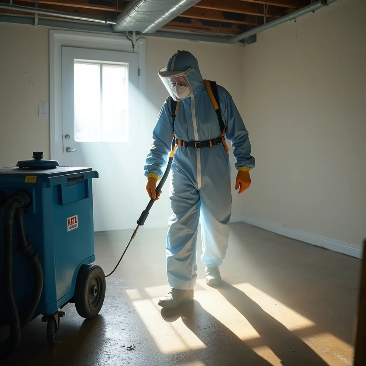 Sewage Cleanup & Restoration process — technicians using professional equipment at an Oakland property